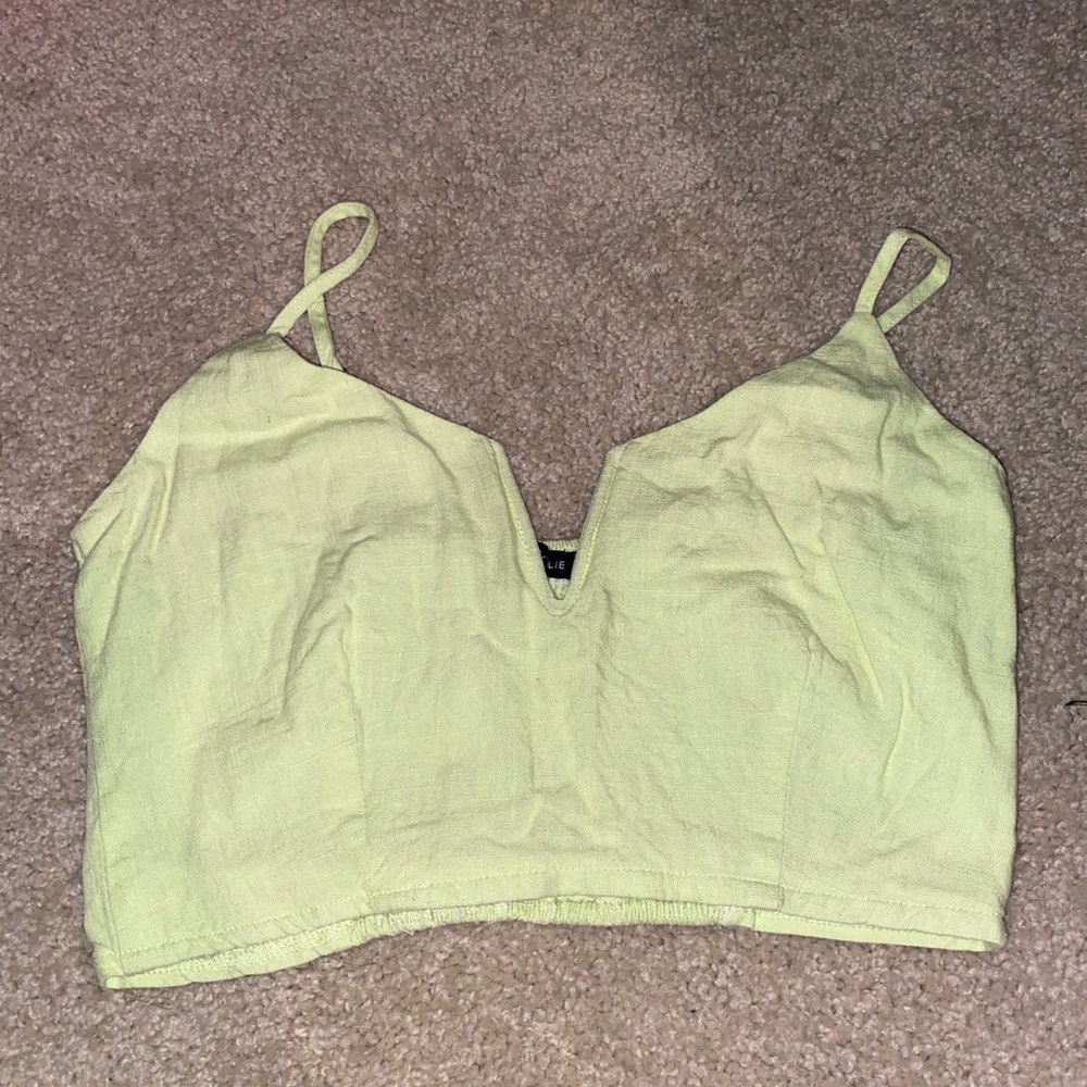 Kendall & Kylie neon green crop top